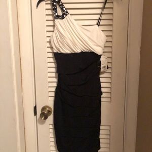 City Triangles Formal dress. Beautiful jewel design on strap.